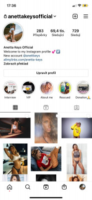 Anetta's personal Instagram