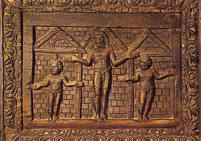 Panel from the wooden door of Santa Sabina, Rome (ca. AD 430-32)